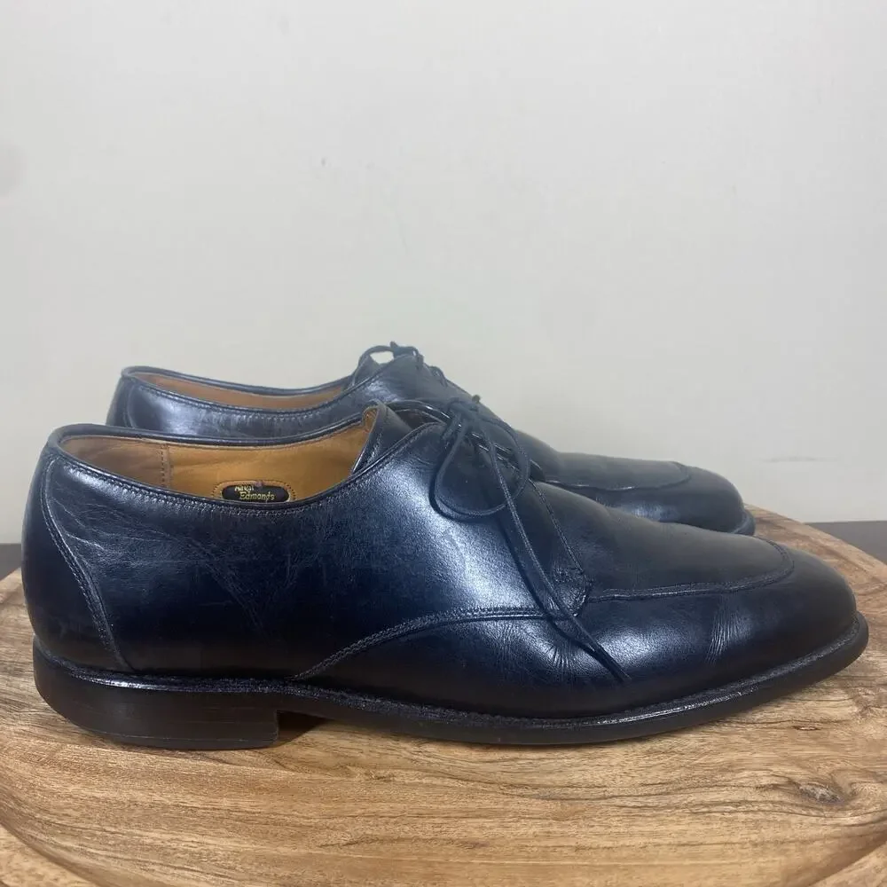 Allen Edmonds Burton Mens Black Size 9.5 Leather Oxford Dress Shoes